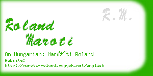 roland maroti business card